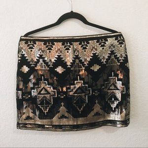 Sequin mini skirt